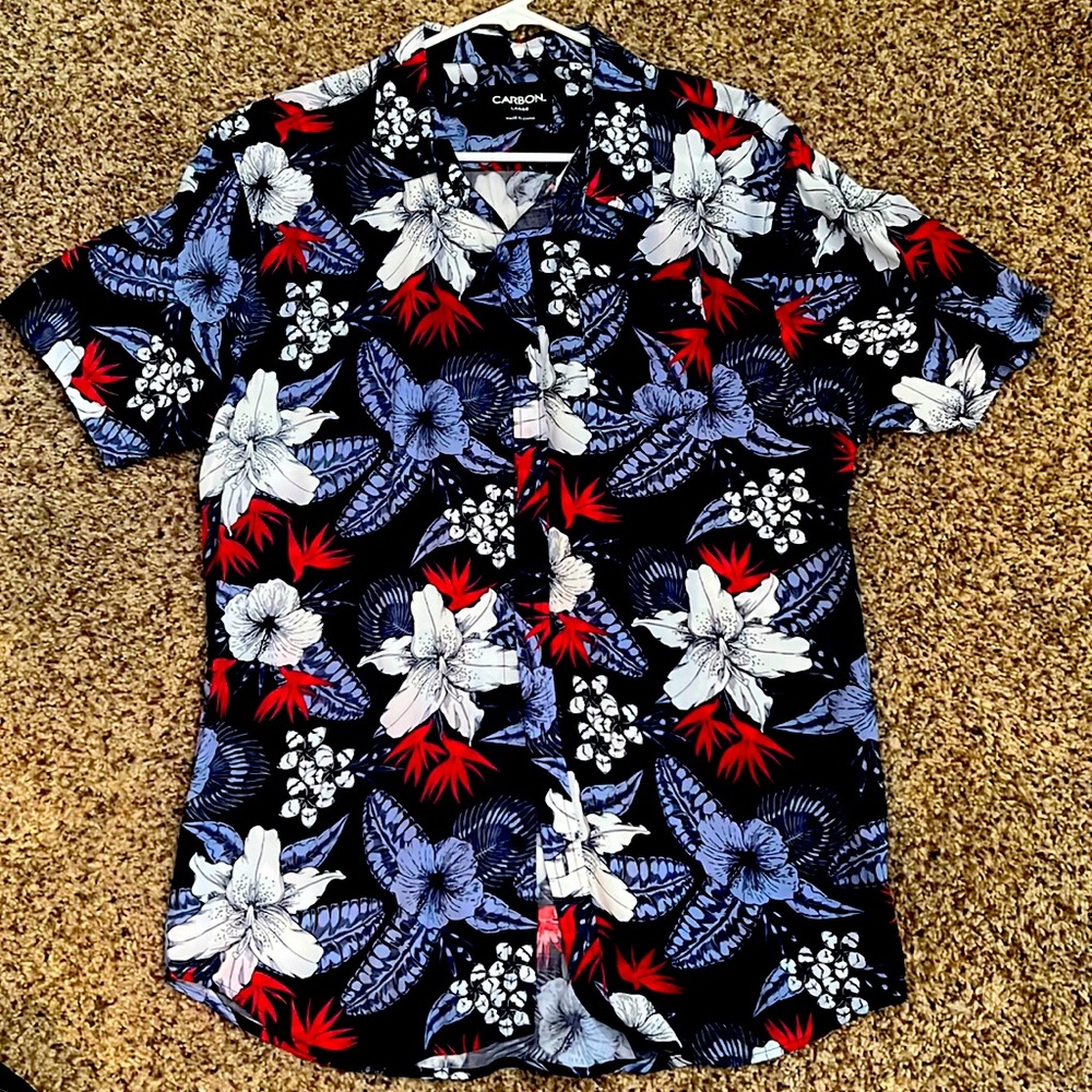 Carbon button down shirt. Size large